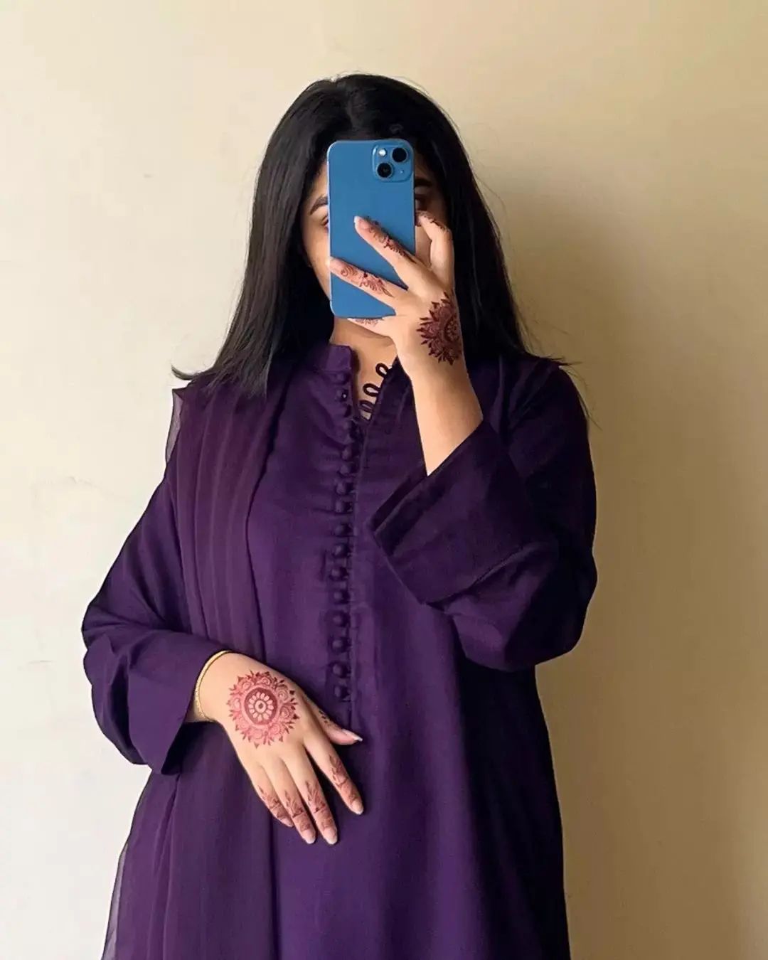 Basic Purple-stitch dress winter